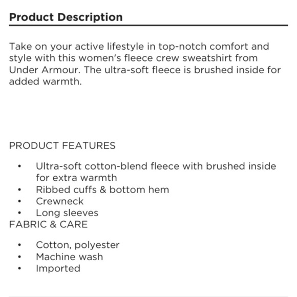 Women's Under Armour Camo‎ Rival Fleece Crew Sweatshirt- Size Medium - Picture 8 of 8